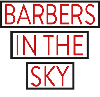 Barbers in the sky - Logo schwarz